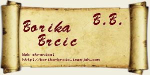Borika Brčić vizit kartica
